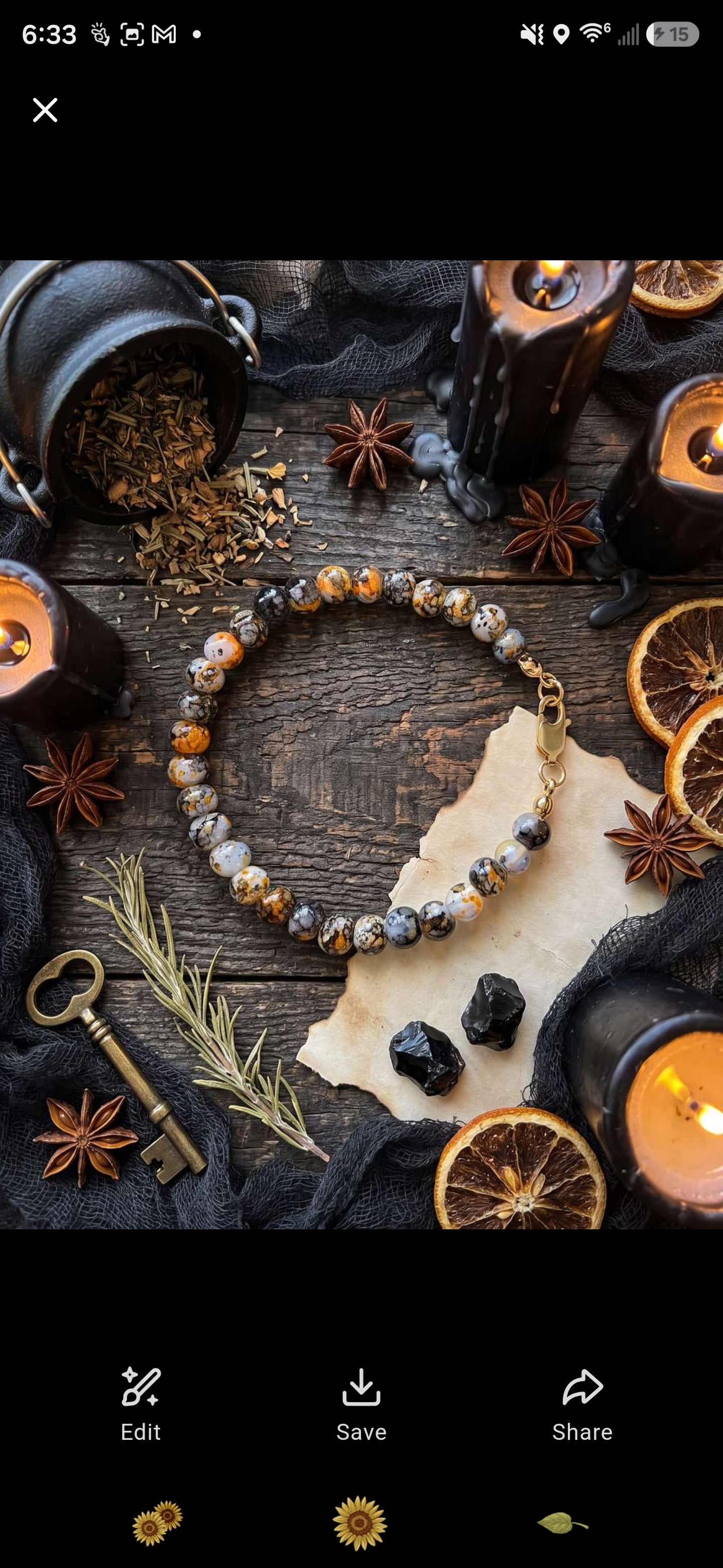 Autumn Harvest Bracelet Halloween Flat Lay