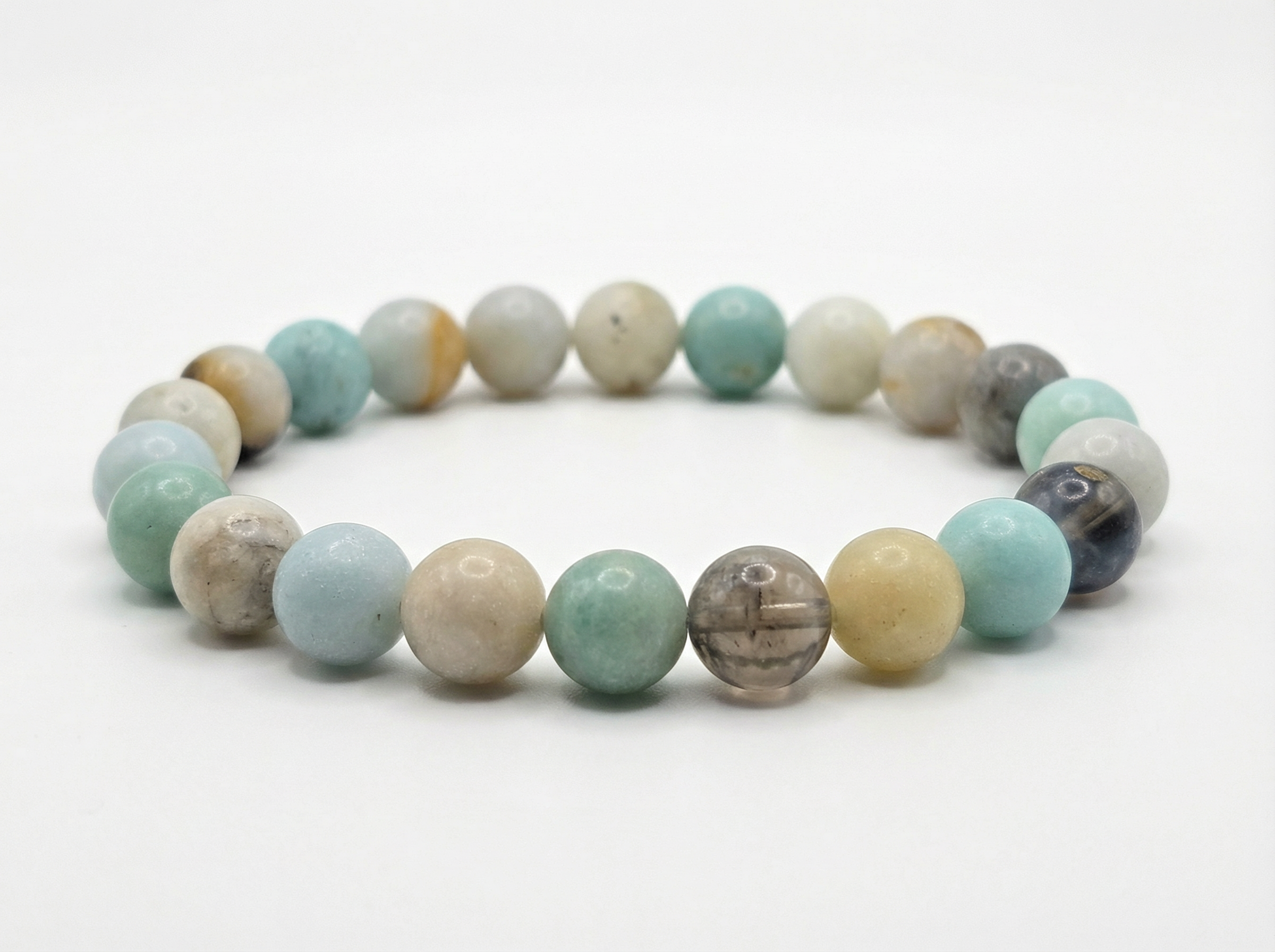 Amazonite Natural Stone Bead Bracelet – 8mm – 7.5" Stretch
