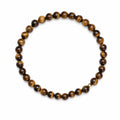 Tiger's Eye Bead Bracelet – Gold Accent – 7.5"