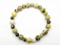 Serpentine Bead Bracelet – Rose Gold Accent – 7.5" Stretch