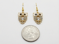 Sparkling Owl Dangle Earrings – Hypoallergenic