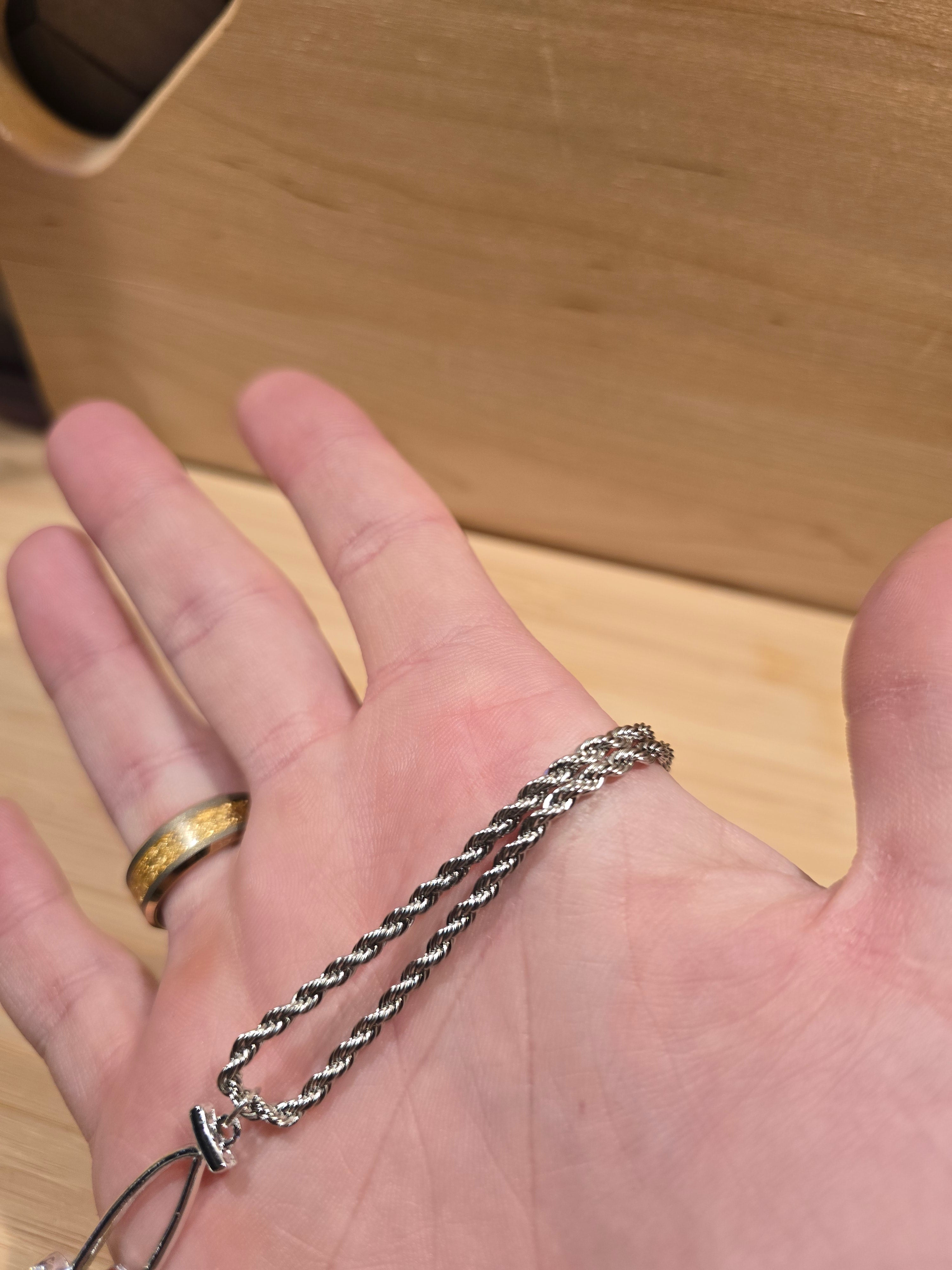 Stainless DC Rope Cherry Necklace