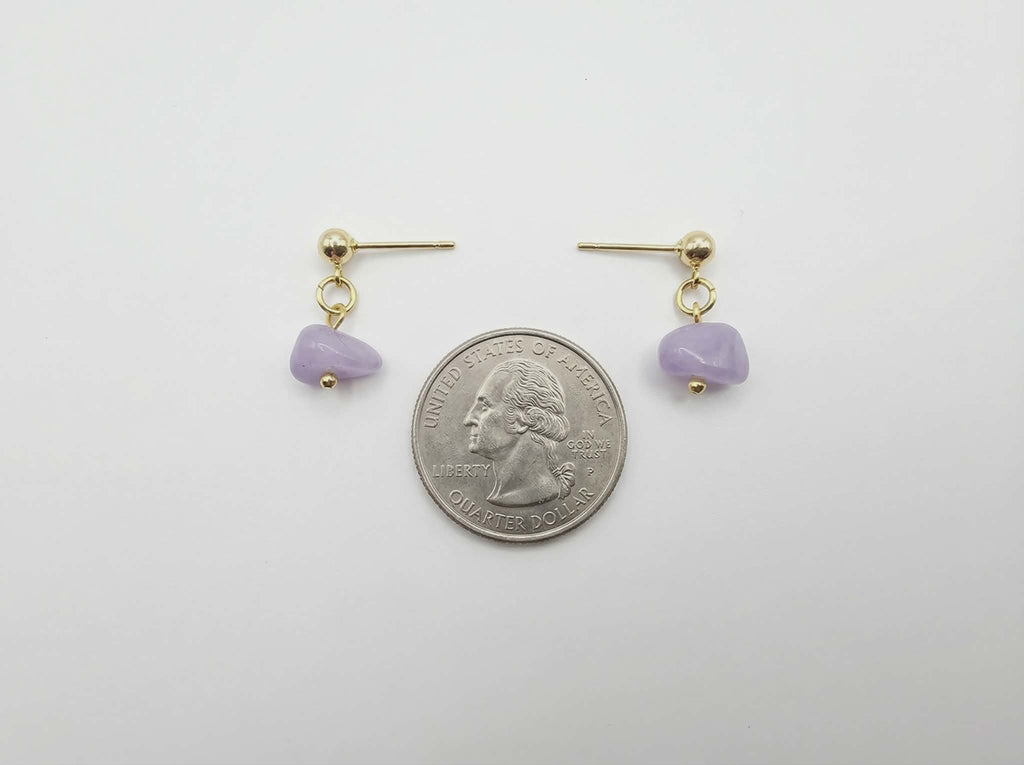 Amethyst Stone Bracelet & Earring Set – 18K Gold Plated Micro Cuban – Adjustable 7.25"–8"