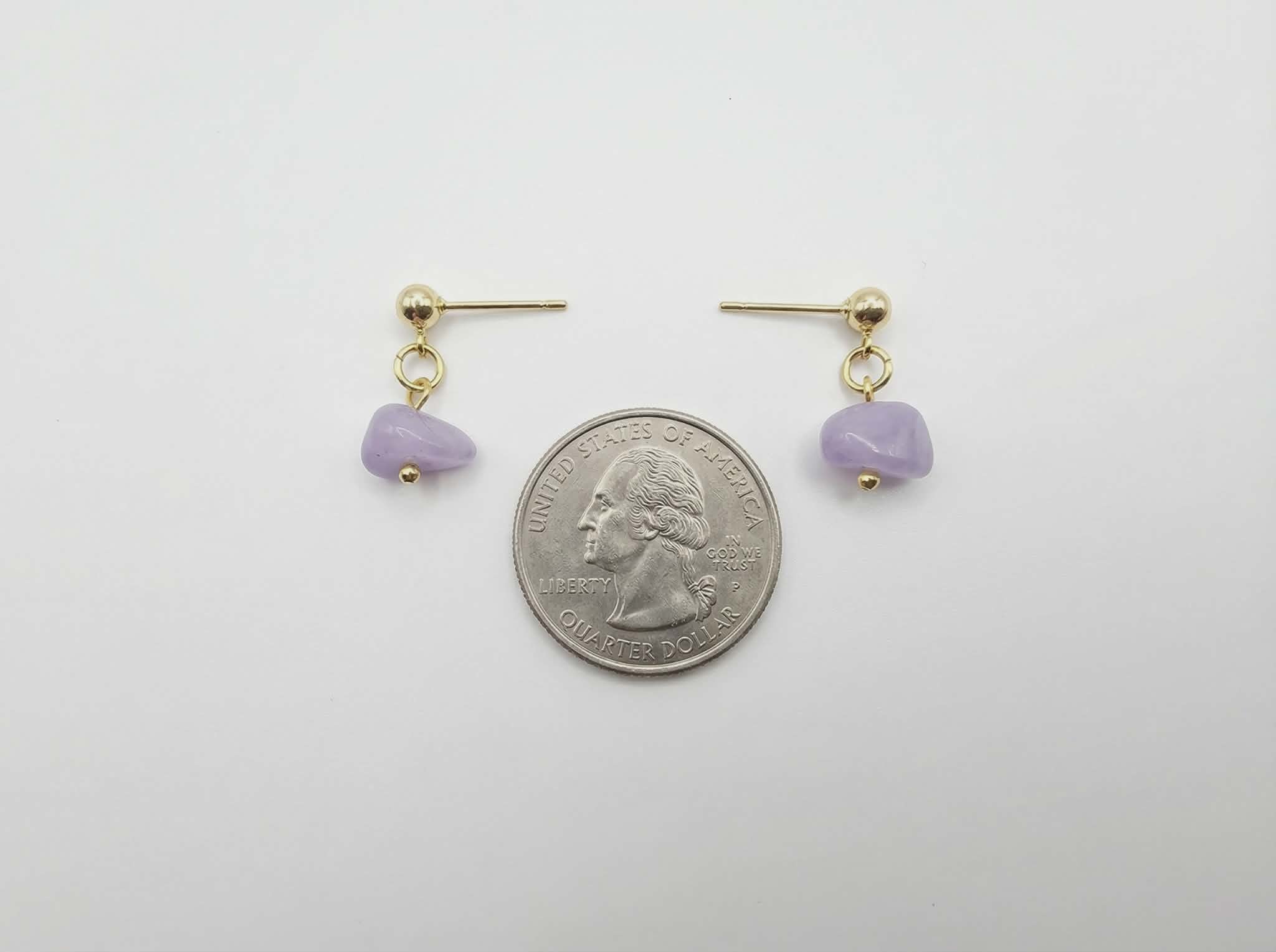 Amethyst Stone Bracelet & Earring Set – 18K Gold Plated Micro Cuban – Adjustable 7.25"–8"