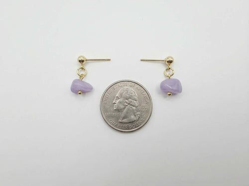 Amethyst Stone Bracelet & Earring Set – 18K Gold Plated Micro Cuban – Adjustable 7.25"–8"