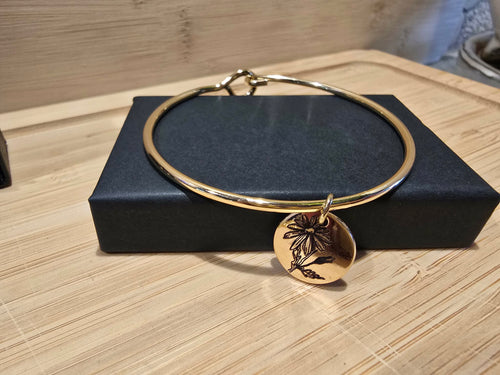 Simple Birth Flower Bangles