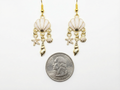 Seashell Charm Dangle Earrings – Gold-Tone – Hypoallergenic